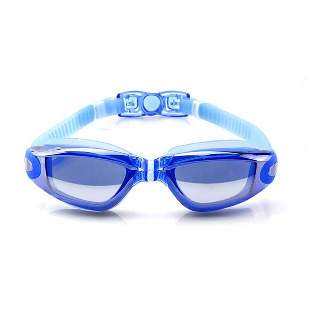 Feiyx Swim Goggles,Electroplating Waterproof Anti-Fog Swimming Diving Water Glasses Adjustable Swimming Goggles Ladies Men (Color : Blue)