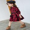 AGQT Child Girls Christmas Plaid Dress Buffalo Check Shirt Red Black Casual Square Chequered Long Sleeve A-Line Dresses with Belt Holiday Flannel Outfit Size 5-6 Years view 2