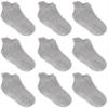 ZAPLES Baby Non Slip Grip Ankle Socks with Non Skid Soles for Infants Toddlers Kids Boys Girls, Gray, 8-10 Years view 1