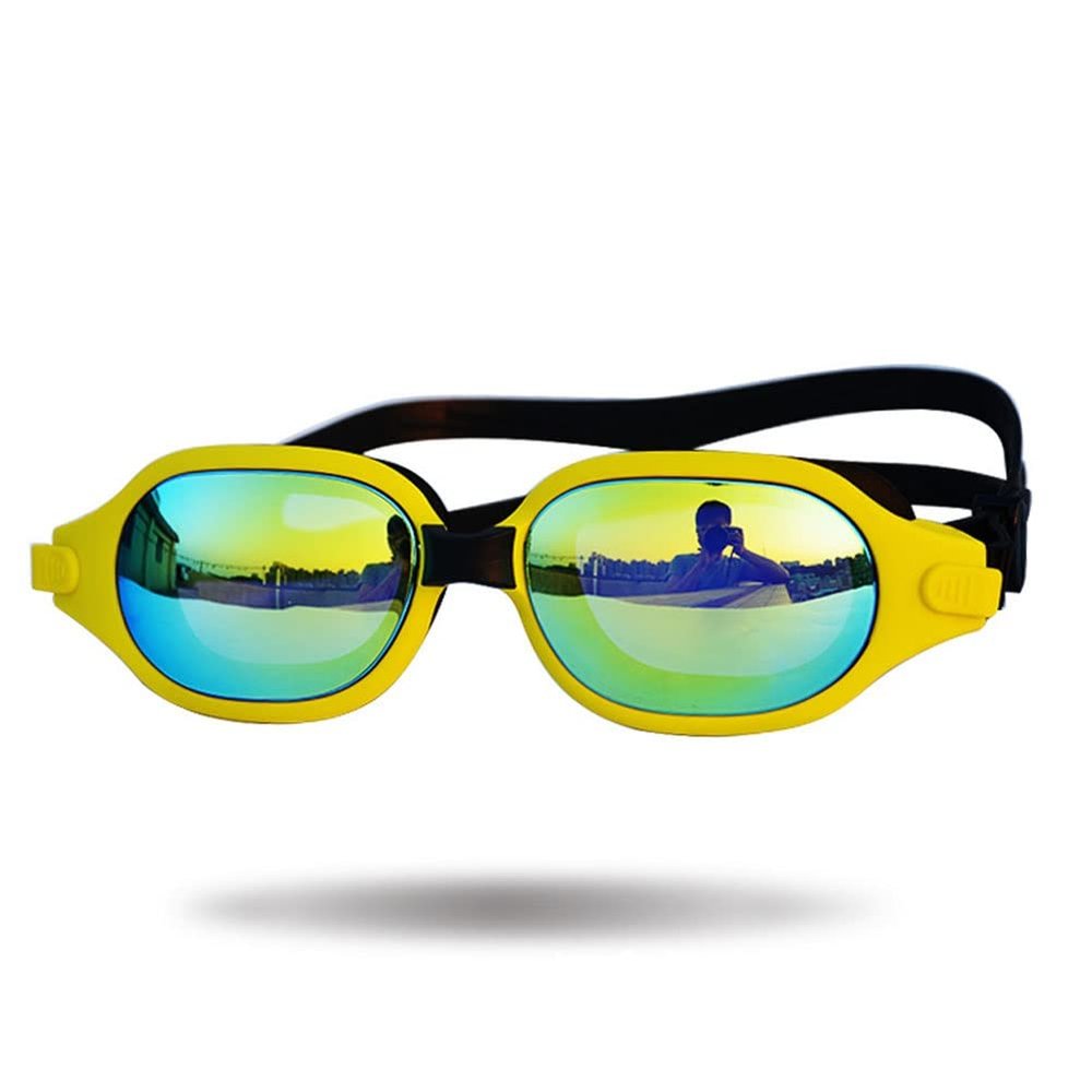 Feiyx Swim Goggle, Anti-Fog, Leak-Proof Swimming Goggles for Men, Women, Adults (Color : Yellow)