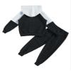Loodgao Kids Boys Tracksuit Zip Up Hoodie Sweatshirt Jacket Long Sleeve Tops with Jogger Sweatpants Fall Winter Outfits Black 5-6 view 4