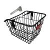 AMLESO Bike Rear Basket with Bike Reflector Riding Storage Gadget Sundries Organizer Container Hanging Cycling Baskets for Durable with Mesh Bottom
