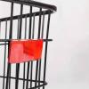 AMLESO Bike Rear Basket with Bike Reflector Riding Storage Gadget Sundries Organizer Container Hanging Cycling Baskets for Durable with Mesh Bottom view 2