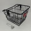 AMLESO Bike Rear Basket with Bike Reflector Riding Storage Gadget Sundries Organizer Container Hanging Cycling Baskets for Durable with Mesh Bottom view 3