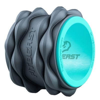 FitBeast Back Roller, Back Wheel Foam Roller - Targeted Muscle Roller for Deep Tissue Massage, Back Stretcher (6'', Blue)