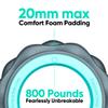 FitBeast Back Roller, Back Wheel Foam Roller - Targeted Muscle Roller for Deep Tissue Massage, Back Stretcher (6'', Blue) view 3