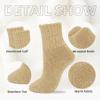 Zando Womens Wool Socks for Women Warm Cozy Thick Socks Knit Pattern Cute Sock Merino Crew Sock for Women Athletic Long Hiking Winter Sock Yellow view 3