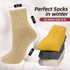 Zando Womens Wool Socks for Women Warm Cozy Thick Socks Knit Pattern Cute Sock Merino Crew Sock for Women Athletic Long Hiking Winter Sock Yellow view 4
