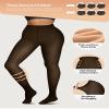 Vertvie 2 Pairs Fleece Lined Tights for Women Thermal Pantyhose Fake Translucent Winter Warm Tights Thick Leggings (220g-Thin Fleece,Coffee Sheer/Black Sheer,Small-Medium) view 2