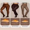 Vertvie 2 Pairs Fleece Lined Tights for Women Thermal Pantyhose Fake Translucent Winter Warm Tights Thick Leggings (220g-Thin Fleece,Coffee Sheer/Black Sheer,Small-Medium) view 4