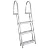 RecPro Marine Aluminum Removable Boarding Ladder | 76" Height | Heavy Duty | 300 lb Capacity (3 Step) view 1