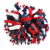 GUIFIER 1 Pair Cheerleader Pom Poms 6 Inch Plastic Cheerleading Pom Pom with Baton Handle, Cheerleading Poms, Cheer Pom Poms Pompoms for Cheerleading Girls Kids Sports Game (Navy Blue/Red/White) view 1