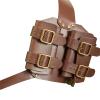 ARSBORUI Medieval Retro Sword Shoulder Back Sheath Holder Adjustable Holster PU Leather Sword Belt Frog Holder Cover Renaissance Costume Cosplay Prop For Kids and Adult (Brown) view 1