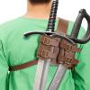 ARSBORUI Medieval Retro Sword Shoulder Back Sheath Holder Adjustable Holster PU Leather Sword Belt Frog Holder Cover Renaissance Costume Cosplay Prop For Kids and Adult (Brown) view 3