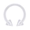 Pierced Owl 16GA Bioflex 3mm Spike Ends Circular Barbell (Diameter: 8mm (5/16"), Clear) view 1