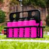 FORZA Team Sports Water Bottles | 25oz Capacity with Portable Carry Bag or Foldable Carrier - BPA-Free Plastic for Hydration on the Go (Foldable Carrier, Pink) view 1