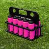 FORZA Team Sports Water Bottles | 25oz Capacity with Portable Carry Bag or Foldable Carrier - BPA-Free Plastic for Hydration on the Go (Foldable Carrier, Pink) view 2