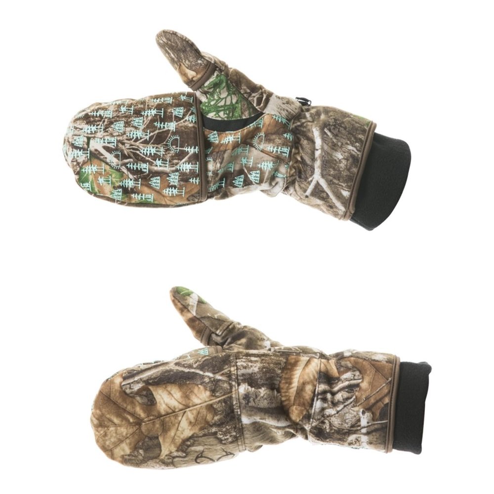 DOING SOMETHING GREAT Flip Top Mittens for Women with Glove Liner, Waterproof with 80g Thinsulate and Grippy Silicone Palms (Edge, X-Large)