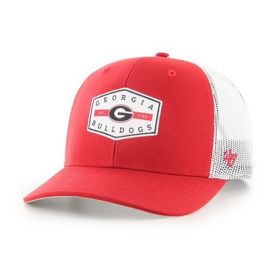 '47 NCAA Men's Trucker Convoy Snapback Adjustable Hat (Georgia Bulldogs - Red)