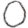 Tiger Smile Real Chips Puka Shell Choker Necklace 18" Black White view 1