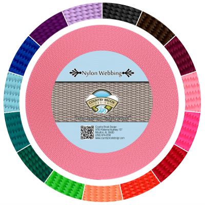 Country Brook Design - 1 Inch Pink Super Heavy Nylon Webbing, 20 Yards