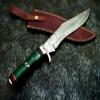 CUSTOM HAND MADE DAMASCUS BOWIE HUNTING KNIFE view 3