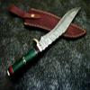 CUSTOM HAND MADE DAMASCUS BOWIE HUNTING KNIFE view 4