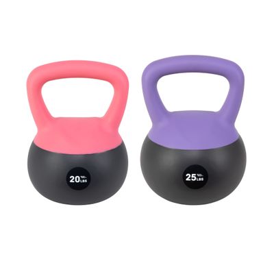 NonZero Gravity Iron Sand Soft Kettlebell with PVC Shell, Shock-Absorbing Base & Extra-Wide Grip for Versatile Workouts | Durable Strength Training Equipment, 20 lbs & 25 lbs Set
