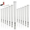 Karma Velour White Midsize Golf Grip Kit with Tape Strips, Grip Solvent, Rubber Vise Clamp, 13 Rubber Velvet Style (+1/32) Oversized Replacement Golf Grips for Men view 1