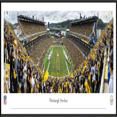 Pittsburgh Steelers, End Zone View - 40.25x13.75-inch Standard Framed Print by Blakeway Panoramas