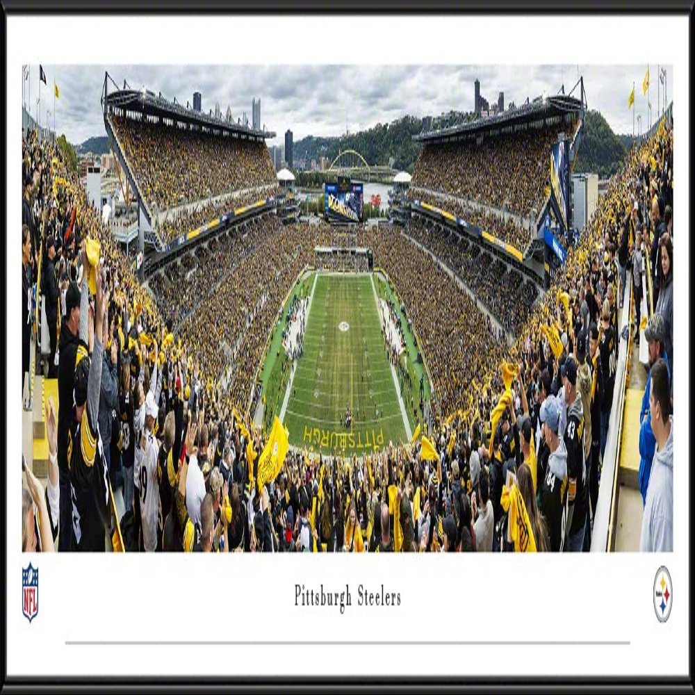 Pittsburgh Steelers, End Zone View - 40.25x13.75-inch Standard Framed Print by Blakeway Panoramas