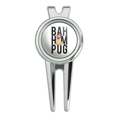 GRAPHICS & MORE Bah Hum Pug Golf Divot Repair Tool and Ball Marker
