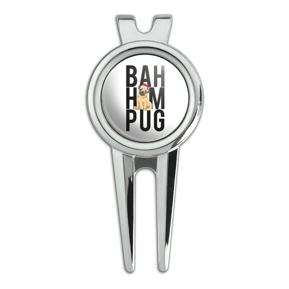 GRAPHICS & MORE Bah Hum Pug Golf Divot Repair Tool and Ball Marker