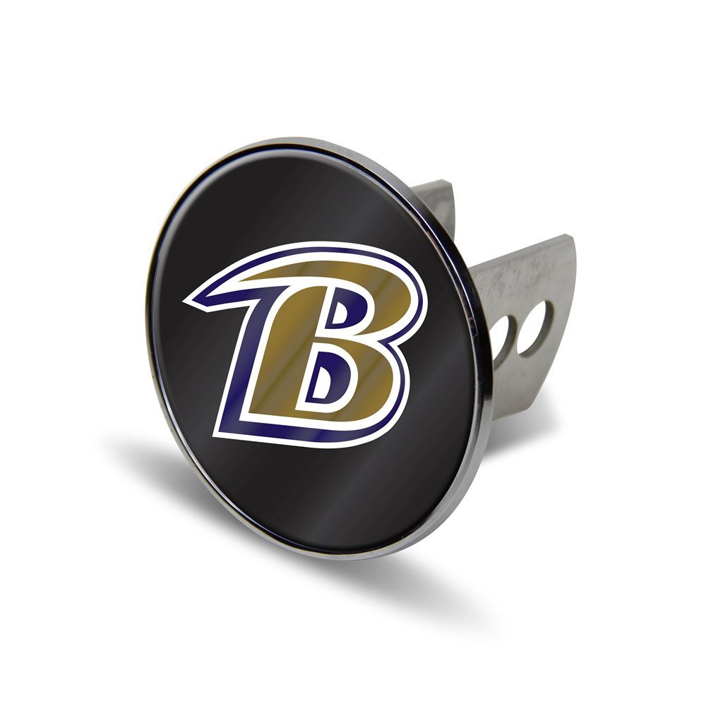 Baltimore Football Ravens Heavy Duty Chrome Trailer Hitch Cover with Laser Cut Logo