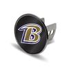 Baltimore Football Ravens Heavy Duty Chrome Trailer Hitch Cover with Laser Cut Logo view 1