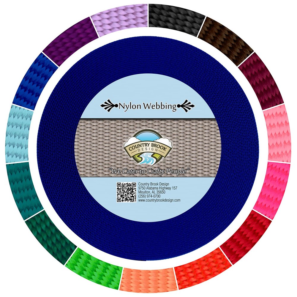 Country Brook Design - 1 Inch Royal Blue Super Heavy Nylon Webbing, 10 Yards