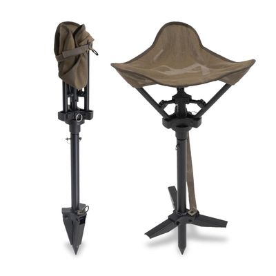 ALPS OutdoorZ Mesh Wetland Seat - Lightweight Hunting Chair with 360 Swivel, Aluminum Tubing, Adjustable Height, and Removable Shoulder Carry Strap for All-Weather Hunting, Brown