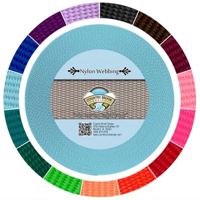 Country Brook Design - 1 Inch Ocean Blue Super Heavy Nylon Webbing, 50 Yards