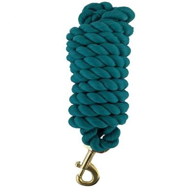 8' Braided Poly/Cotton Lead Rope w/Brass Plated Snap