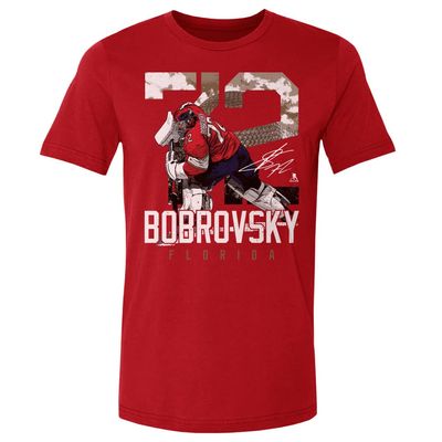 500 LEVEL Sergei Bobrovsky Shirt (Cotton, XX-Large, Red) - Sergei Bobrovsky Florida Landmark WHT