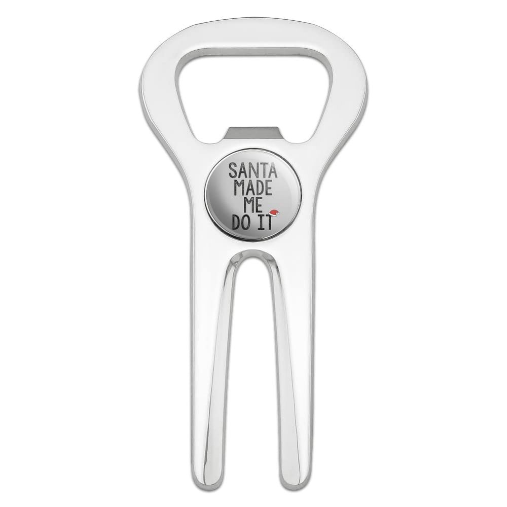 GRAPHICS & MORE Santa Made Me Do It Golf Golfing Divot Repair Tool Bottle Opener