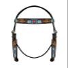CHALLENGER Horse Western Tack Floral Tooled Leather Browband Headstall Show Bridle 78AD17HB view 1