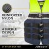Jetpilot Life Jacket S1 Nylon Mens Coast Guard Approved PFD-Neon-2XL/3XL view 2