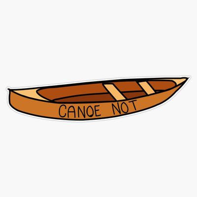Canoe Not Sticker Vinyl Decal Bumper Sticker 5"
