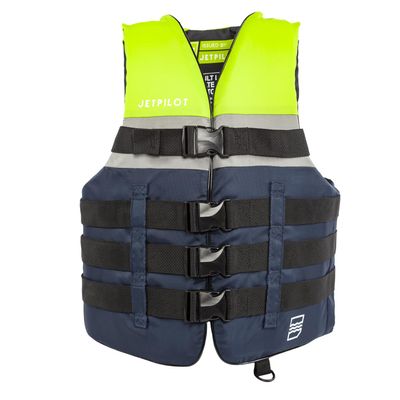 Jetpilot S1 Nylon Mens Coast Guard Approved Life Jacket PFD-Neon-S/M