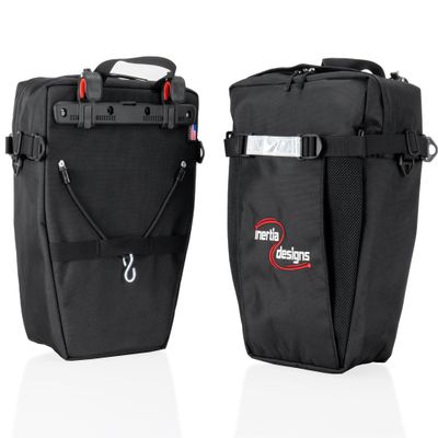 Inertia Designs - Express Panniers - Constructed Using Tear-Resistant, Industrial Grade Ballistic Nylon - Metal Hook Mounting