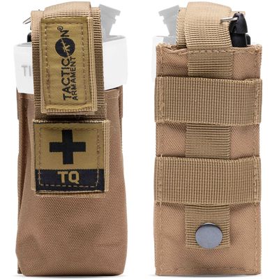 TACTICON Combat Tourniquet Soft Holder| Combat Veteran Owned Company | Reinforced Elastic Stores TQ | 900D Polyester Mounted Via Hook & Loop