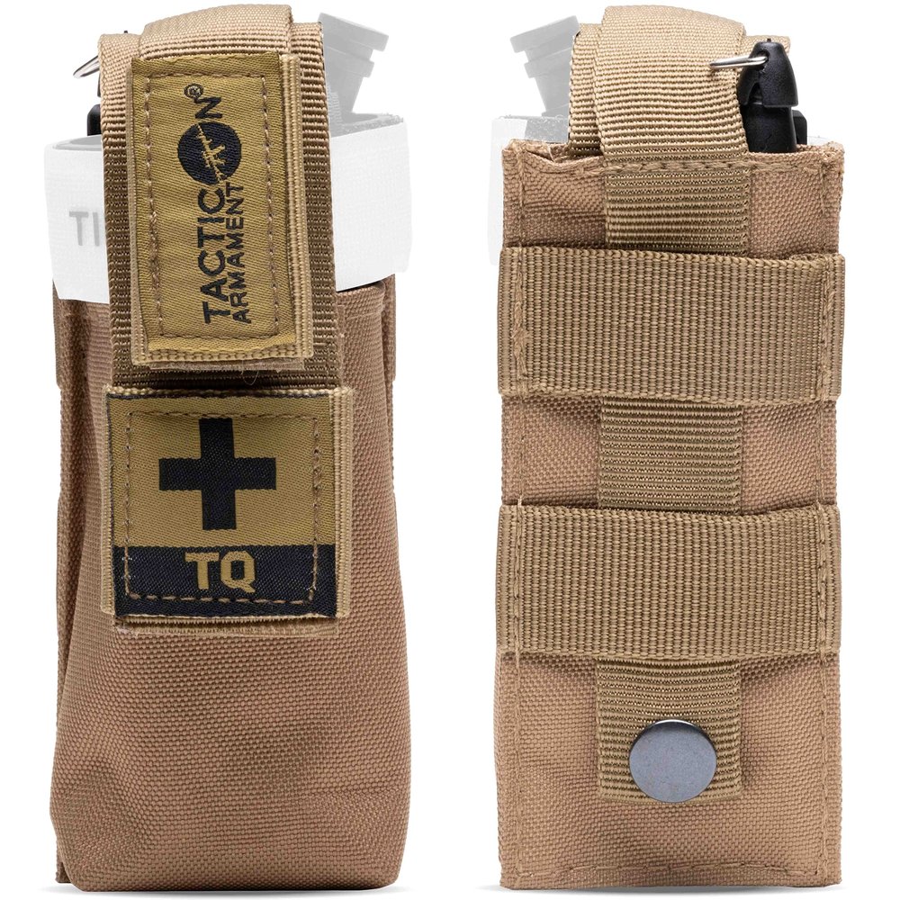 TACTICON Combat Tourniquet Soft Holder| Combat Veteran Owned Company | Reinforced Elastic Stores TQ | 900D Polyester Mounted Via Hook & Loop