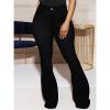 Flare Bell Bottom Jeans for Women High Waisted Stretch Wide Leg Denim Pants Classic Slimming Retro Comfy Jean (Black,XX-Large) view 4