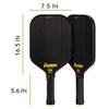 Franklin Sports Pro Pickleball Paddles - Signature Series Carbon Fiber Pickleball Paddle - USA Pickleball (USAPA) Approved Tournament Pickleball Paddle - 14.5mm Polypropylene Core Pro Racket - Black (52987) view 2